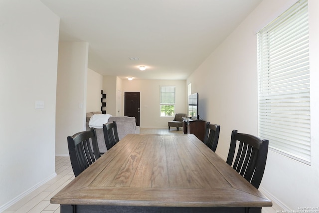 dining area with baseboards