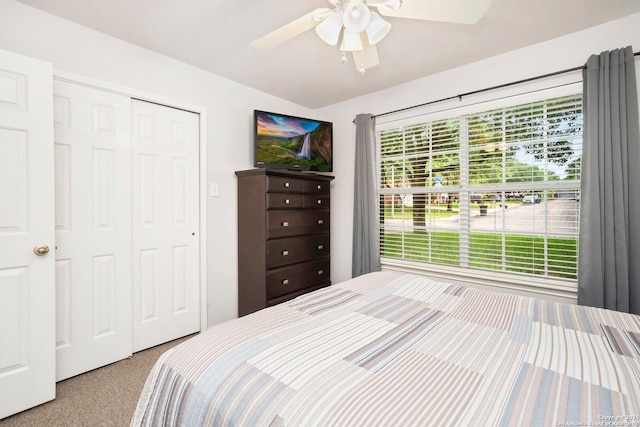 9503 Kirk Pond, San Antonio, TX 78240 - carpeted bedroom featuring a closet and a ceiling fan