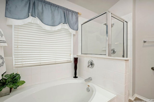 9503 Kirk Pond, San Antonio, TX 78240 - full bathroom featuring a stall shower and a garden tub