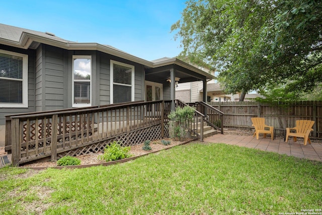 9503 Kirk Pond, San Antonio, TX 78240 - view of yard featuring a patio area and a wooden deck