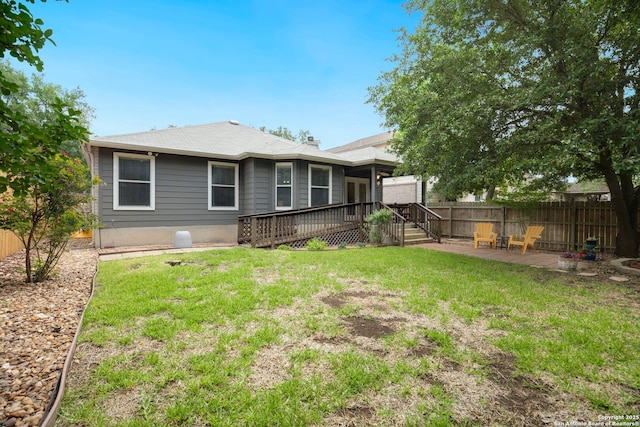 9503 Kirk Pond, San Antonio, TX 78240 - back of property featuring a deck and a patio