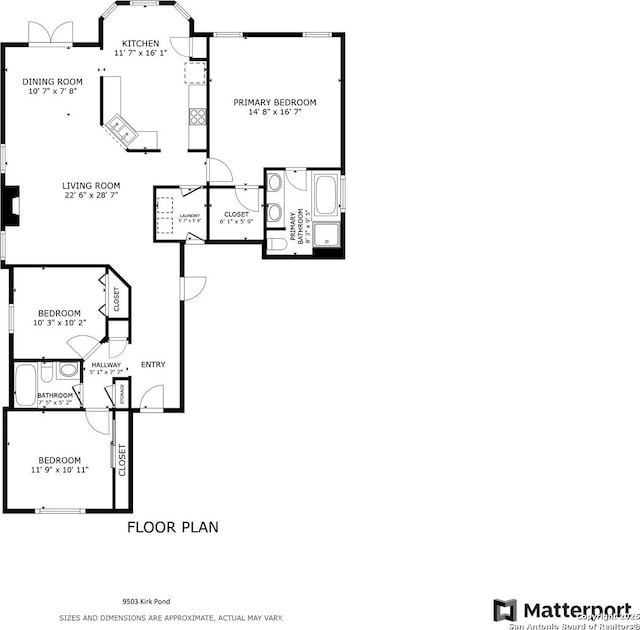 9503 Kirk Pond, San Antonio, TX 78240 - room layout