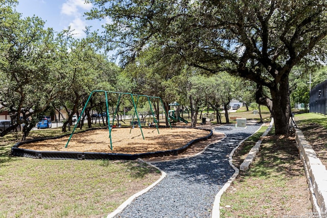 view of community jungle gym
