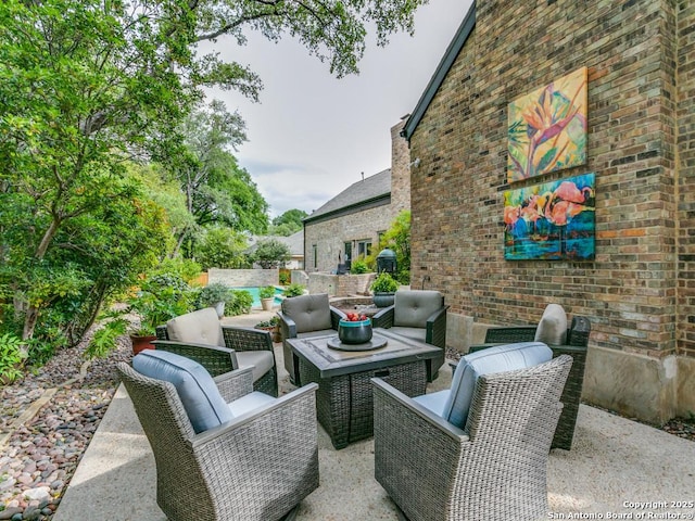 view of patio / terrace with an outdoor hangout area