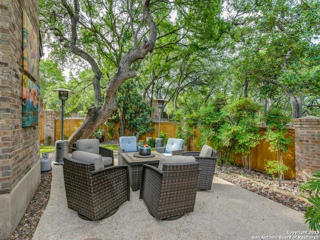 view of patio / terrace featuring a fenced backyard