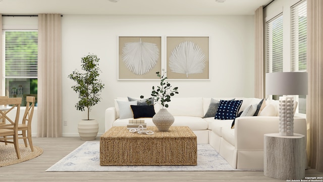 5219 Whirling Pl, San Antonio, TX 78253 - living area with baseboards and wood finished floors