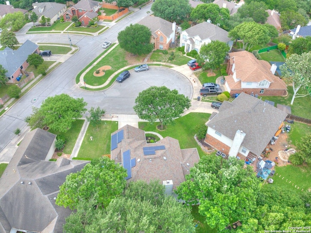bird's eye view with a residential view