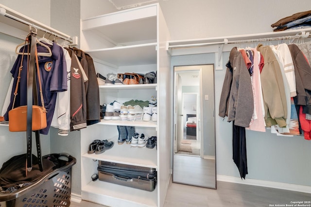 view of walk in closet
