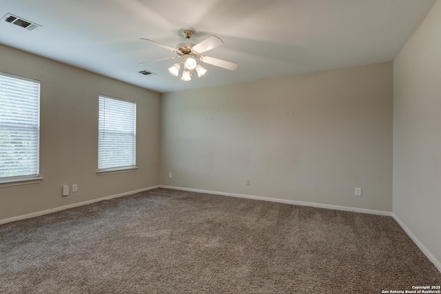 3622 Mill Mdw, San Antonio, TX 78247 - unfurnished room featuring carpet flooring, a ceiling fan, and baseboards