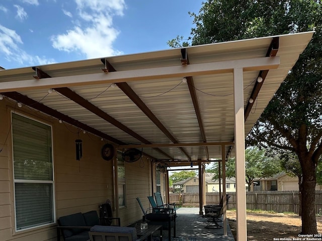 exterior space featuring fence