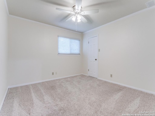 13907 Bluffmont, San Antonio, TX 78216 - unfurnished room with visible vents, ornamental molding, and carpet