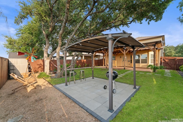 view of patio / terrace featuring a fenced backyard