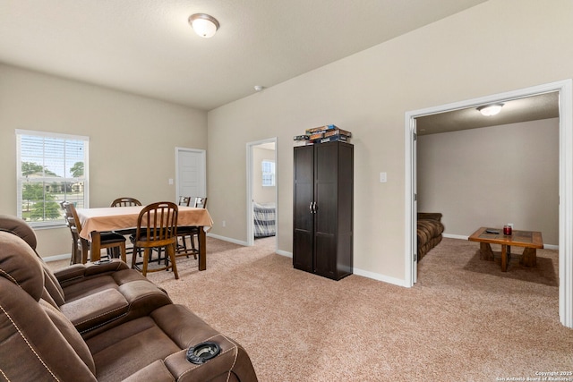 205 Wickersham, Boerne, TX 78015 - living area featuring baseboards and light carpet