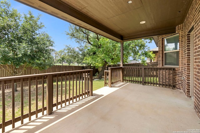 205 Wickersham, Boerne, TX 78015 - view of patio / terrace with a fenced backyard