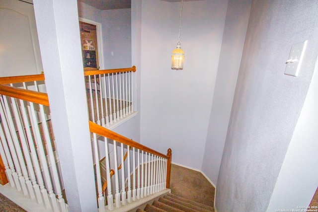 5315 Argyle, San Antonio, TX 78247 - stairs featuring carpet floors and baseboards