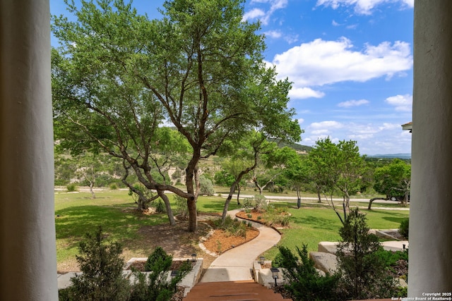 surrounding community with a yard