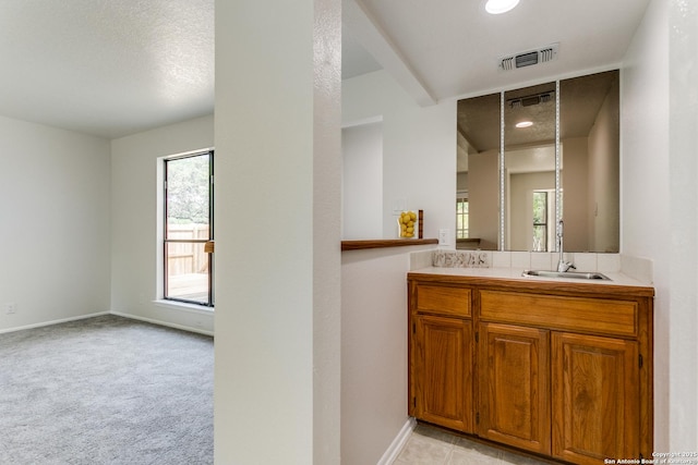 19750 Encino Way, San Antonio, TX 78259 - bathroom with vanity and baseboards