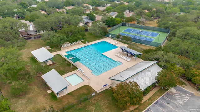19750 Encino Way, San Antonio, TX 78259 - aerial view of a pool
