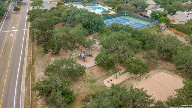 19750 Encino Way, San Antonio, TX 78259 - drone / aerial view of a community park and a pool