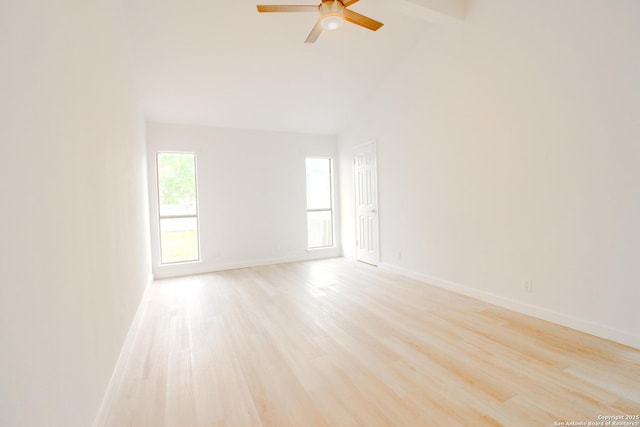 4742 Misty Run, San Antonio, TX 78217 - empty room with baseboards, light wood finished floors, and ceiling fan