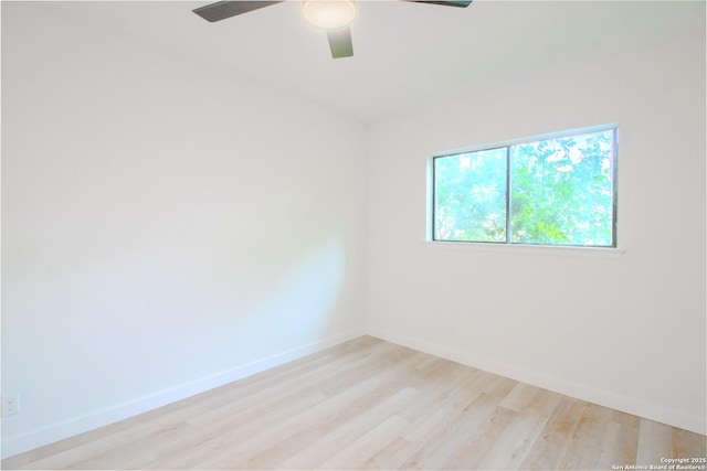 4742 Misty Run, San Antonio, TX 78217 - unfurnished room with light wood-style floors, baseboards, and ceiling fan