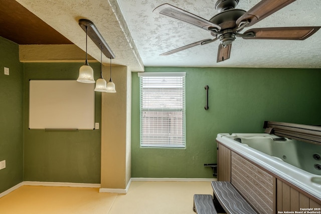 3830 Bogie Way, Converse, TX 78109 - washroom with baseboards, a textured ceiling, and ceiling fan