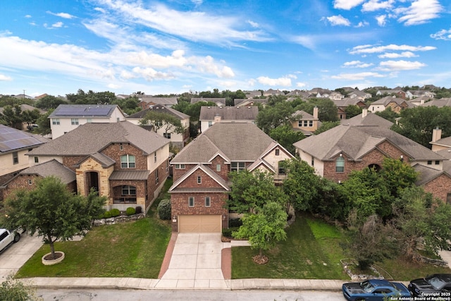 aerial view featuring a residential view