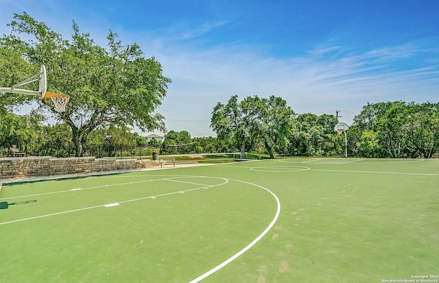 view of basketball court with community basketball court