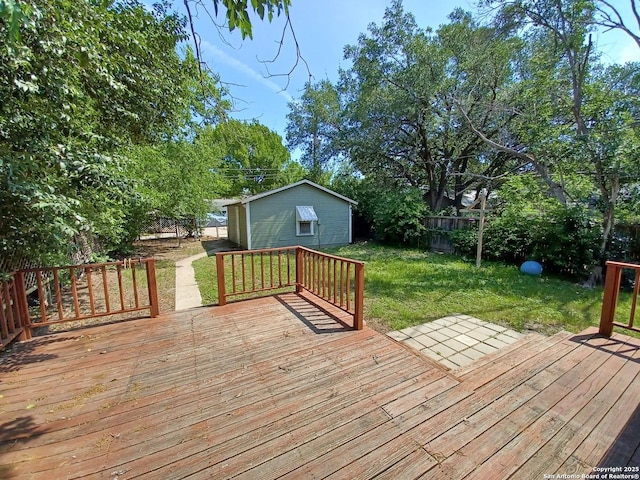 111 Blue Bonnet Blvd, Alamo Heights, TX 78209 - deck with a yard and a fenced backyard