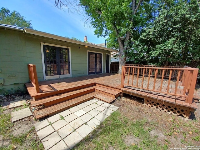 111 Blue Bonnet Blvd, Alamo Heights, TX 78209 - wooden terrace featuring french doors