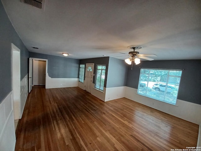 111 Blue Bonnet Blvd, Alamo Heights, TX 78209 - unfurnished room featuring a ceiling fan, visible vents, and wood finished floors