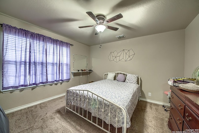 13408 Drop Seed, San Antonio, TX 78254 - bedroom with carpet, baseboards, and ceiling fan