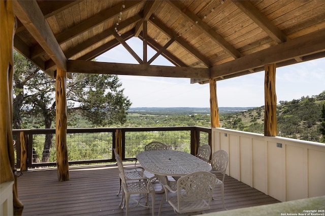 137A Spanish Pass, Boerne, TX 78006 - wooden deck featuring outdoor dining area and a gazebo