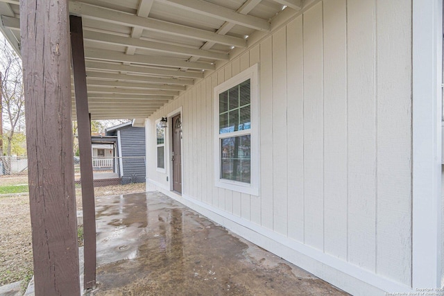 view of patio / terrace with a porch