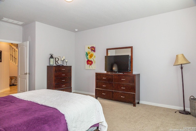 8220 Robin Gate, Selma, TX 78154 - bedroom with light colored carpet, baseboards, and visible vents