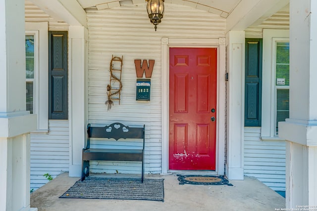 view of doorway to property