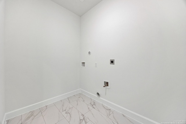 25 Main, Hempstead, TX 77445 - washroom featuring laundry area, hookup for a washing machine, gas dryer hookup, baseboards, and hookup for an electric dryer