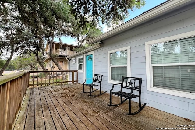 view of wooden deck