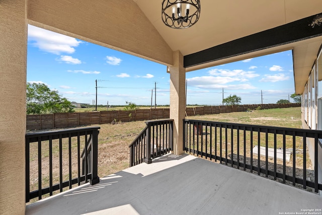 view of patio with a fenced backyard