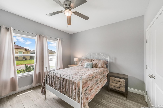 7186 Lake Placid, Corpus Christi, TX 78414 - bedroom with baseboards and a ceiling fan