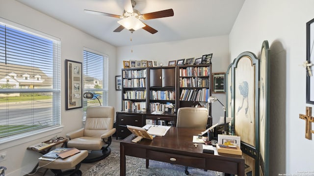 29919 Capstone Walk, Boerne, TX 78015 - office area featuring ceiling fan