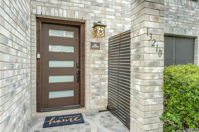 view of exterior entry