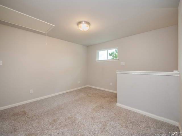 120 Lakeview Ct, Spring Branch, TX 78070 - empty room featuring baseboards, attic access, and carpet floors