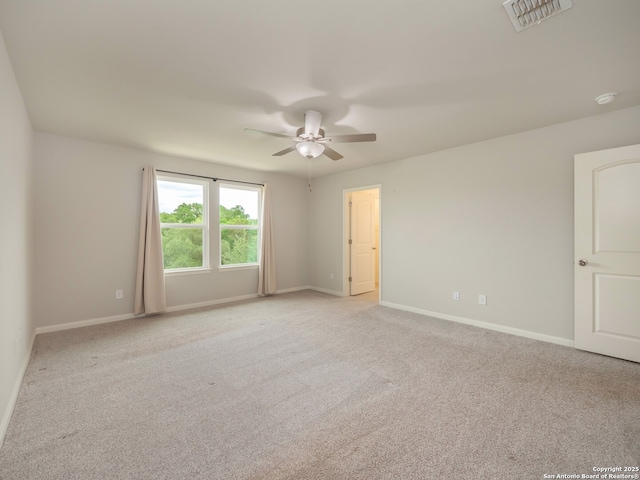 120 Lakeview Ct, Spring Branch, TX 78070 - unfurnished room featuring baseboards, light carpet, and ceiling fan