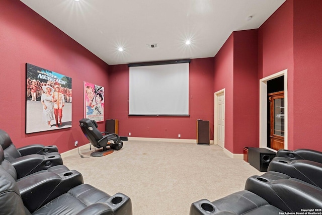 26118 Alto Oaks, San Antonio, TX 78255 - home theater room with carpet flooring, baseboards, and recessed lighting