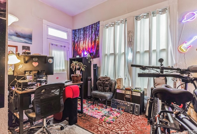 view of home office