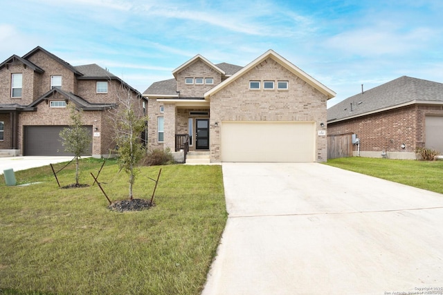 1707 Lawnside, San Antonio, TX 78245 - craftsman inspired home featuring concrete driveway, a front lawn, and brick siding