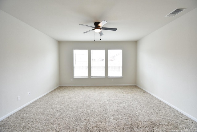 1707 Lawnside, San Antonio, TX 78245 - carpeted empty room with ceiling fan, baseboards, and visible vents