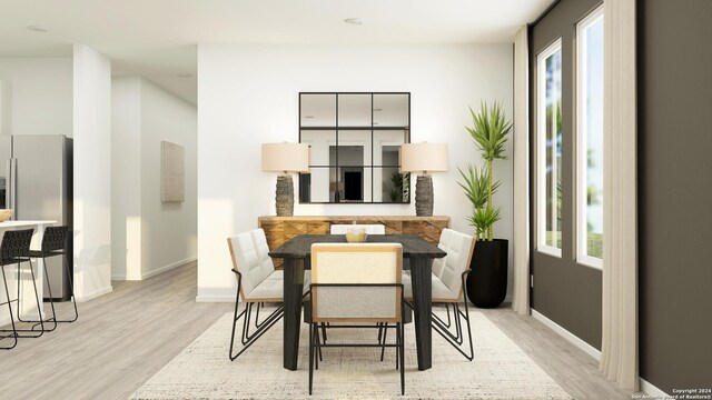 8407 Violet Sapphire, San Antonio, TX 78263 - dining space featuring light wood finished floors and baseboards