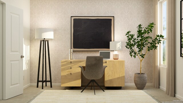 8407 Violet Sapphire, San Antonio, TX 78263 - office area with baseboards and carpet floors
